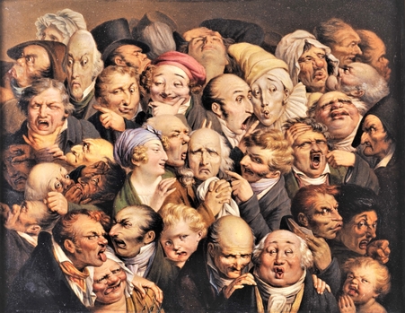 Réunion de 35 têtes d'expression